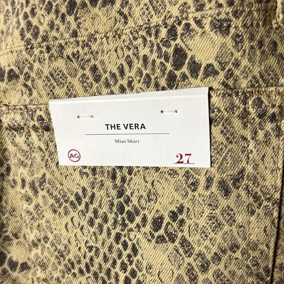 AG Womens The Vera-Skirt Size 27 in snakeskin - Picture 6 of 6